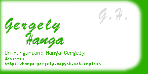 gergely hanga business card